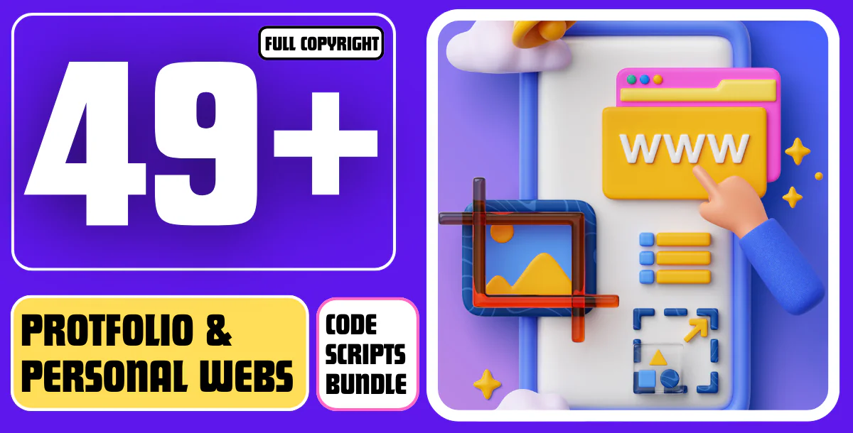 49+ Protfolio & Personal Webs & Apps Source Code Scripts Bundle With Full CopyRights License & Demo