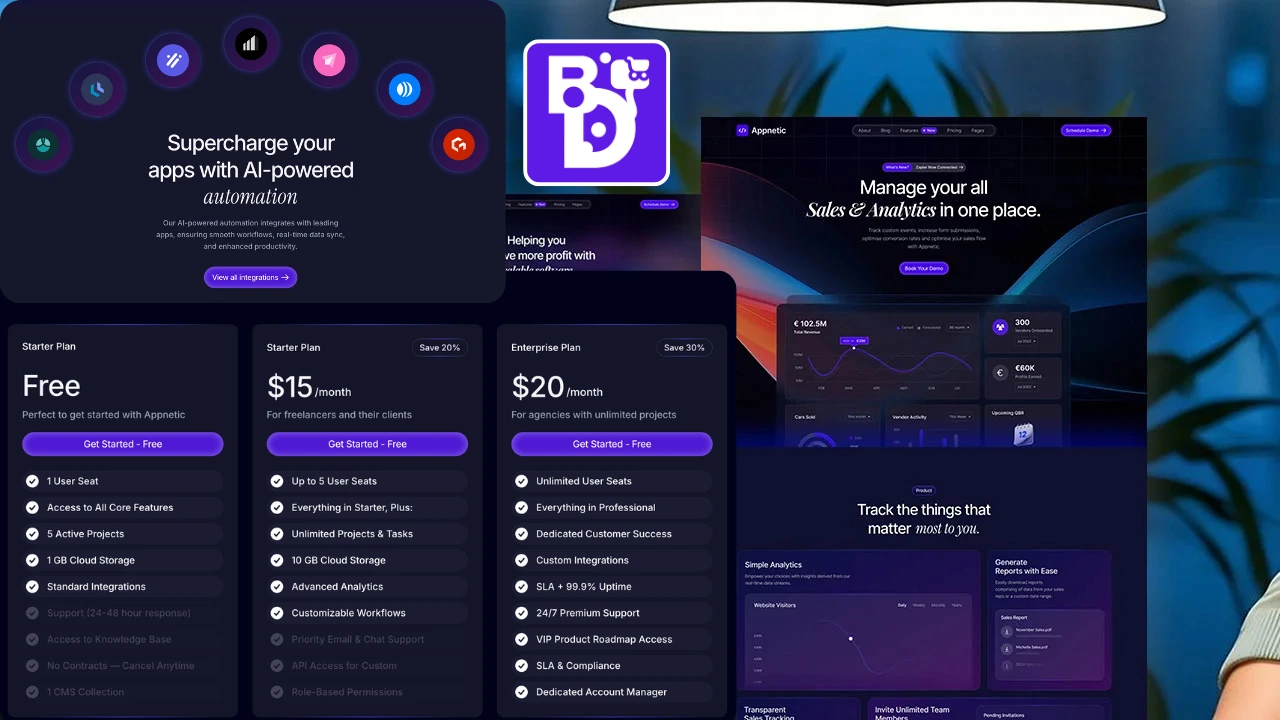 Appnetic – SAAS, Software Modern Multi Landing Page WordPress Elementor Web Template 12 Appnetic – SAAS, Software Modern Multi Landing Page WordPress Elementor Web Template