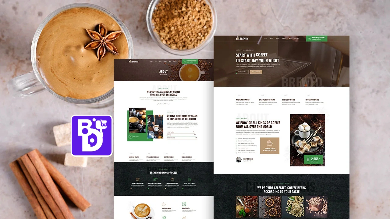 Brewed – Coffee Shop & Cafe WordPress Elementor Template / WordPress Website Template 2 Brewed – Coffee Shop & Cafe WordPress Elementor Template / WordPress Website Template