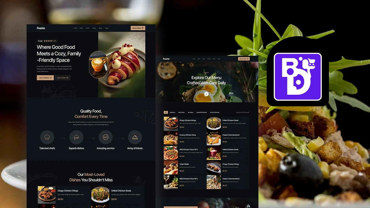 Feasto – Restaurant & Cafe WordPress Elementor Web Template / WordPress Website Template 15 Feasto – Restaurant & Cafe WordPress Elementor Web Template / WordPress Website Template