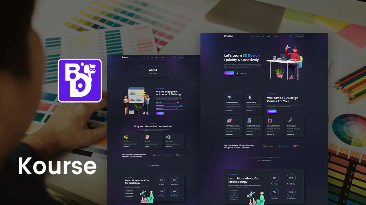 Kourse – Design Online Courses WordPress Elementor Web Template / WordPress Web Template 5 Kourse – Design Online Courses WordPress Elementor Web Template / WordPress Web Template