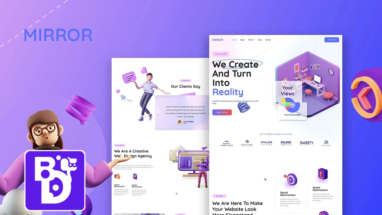 Mirror – Creative Business & Agency WordPress Elementor Web Template / WordPress Website Template 6 Mirror – Creative Business & Agency WordPress Elementor Web Template / WordPress Website Template
