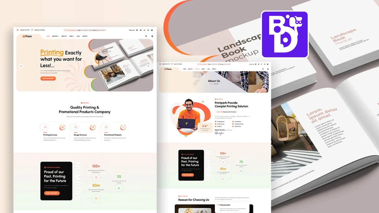 Press – Printing & Design Company WordPress Elementor Web Template / WordPress Website Template 6 Press – Printing & Design Company WordPress Elementor Web Template / WordPress Website Template