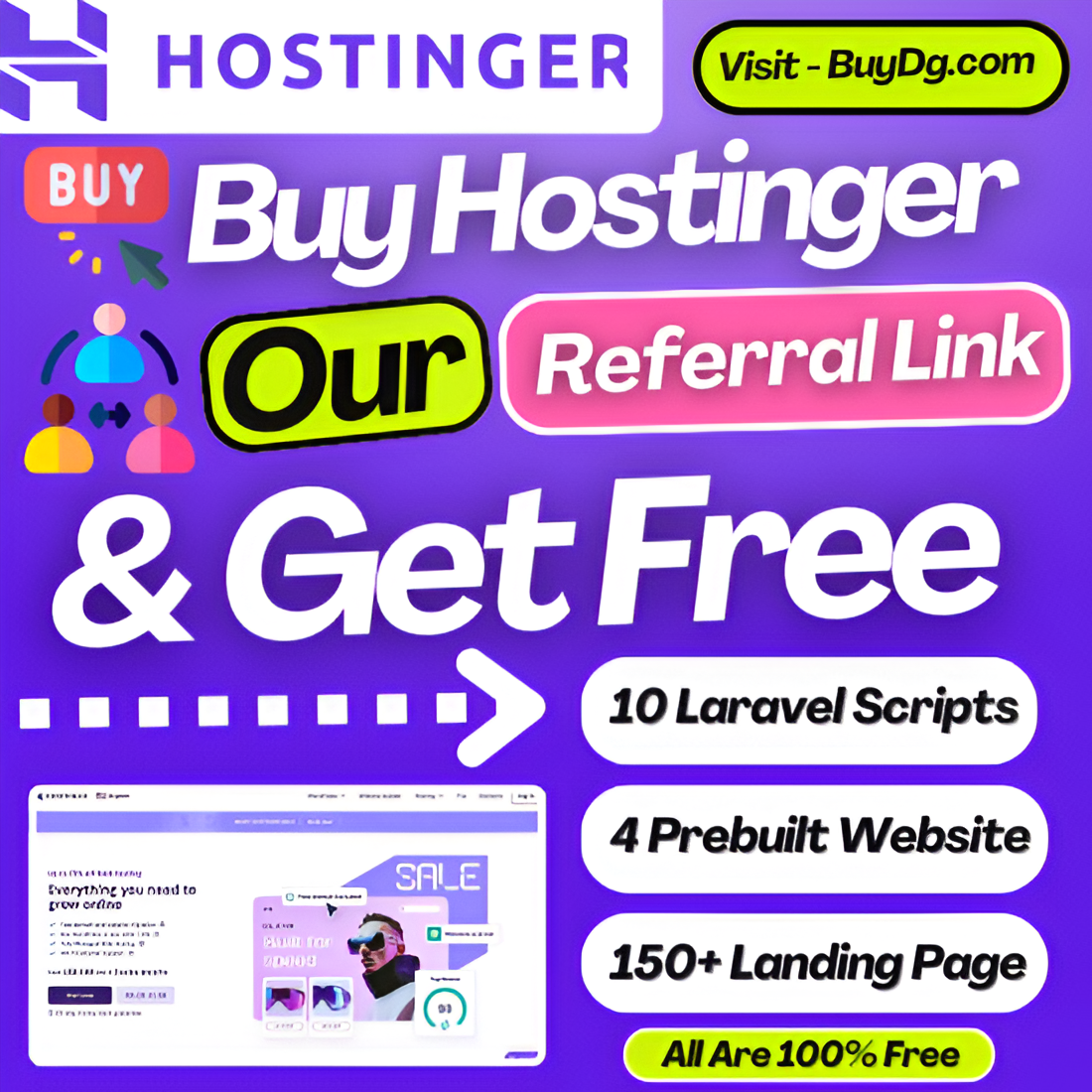 Hostinger - Buy & Domain & Hosting in Our Hostinger Referral Link and GET Free All Of Them Instantly Gifts ! 13 hostinger offer by buydg,com